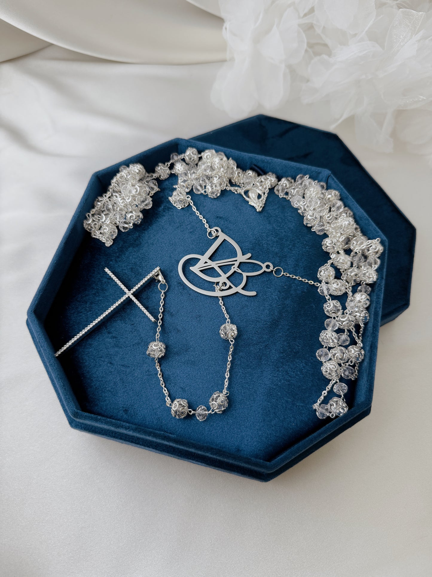 Velvet blue octagonal