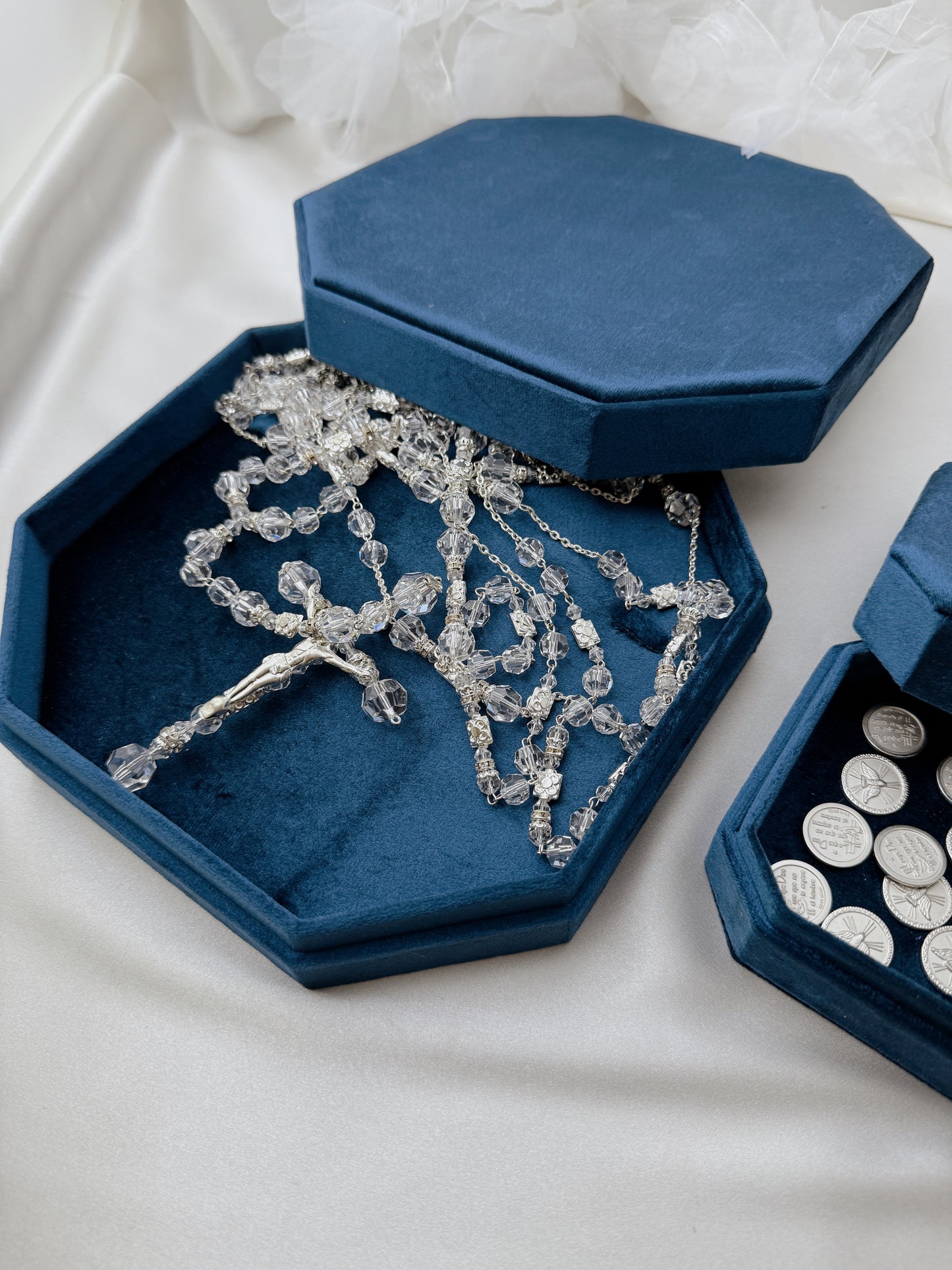 Velvet blue octagonal